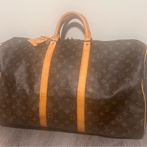 Authentic Louis Vuitton Keepall 55  Gorgeous Travel Bag Great Vintage Bag - Picture 4 of 16
